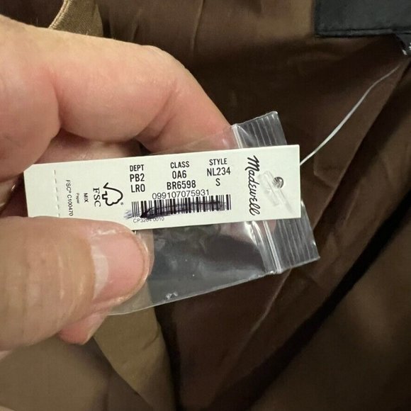 Madewell $148 Dorset Crop Blazer Easygoing Crepe Light roast Size S NL234 - Picture 8 of 9